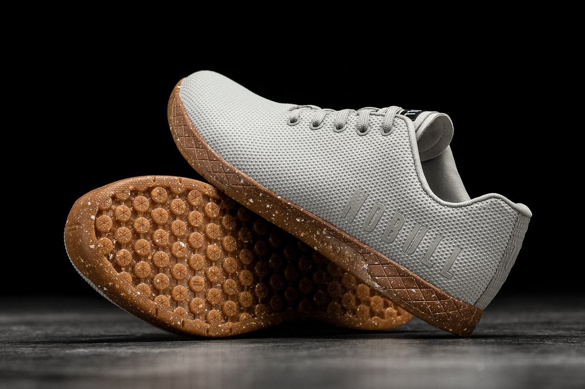 Nobull Superfabric Men's Trainers grey brown | Australia (WE6147)